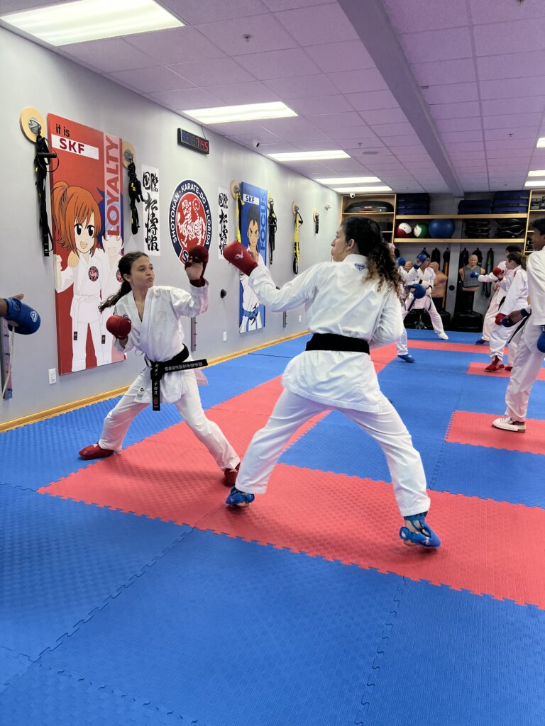 traditional Kumite with students in Oviedo, Florida