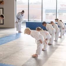 Kids bowing showing respect