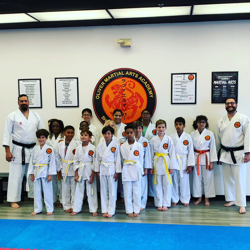 shotokan karate dojo class photo