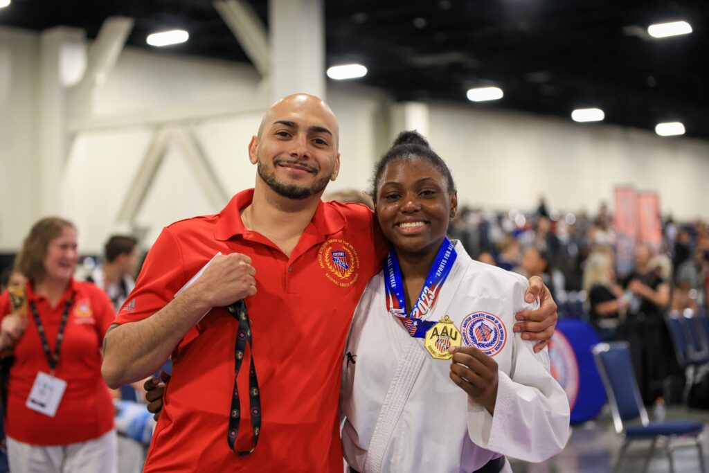 sensei and student gold medal